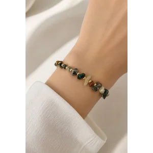 Amazonit Boncuklu Doğal Taş Bileklik
