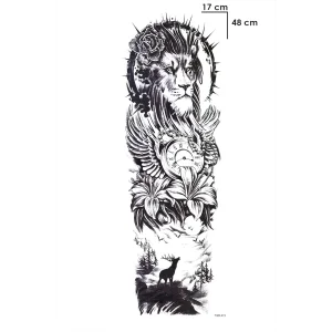 Aslan Kol Dövme Geçici Tattoo