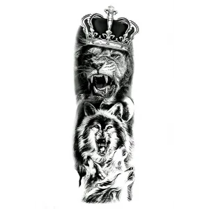 Aslan Kurt Kol Dövme Geçici Tattoo