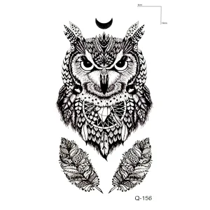 Baykuş Mini Dövme Geçici Tattoo