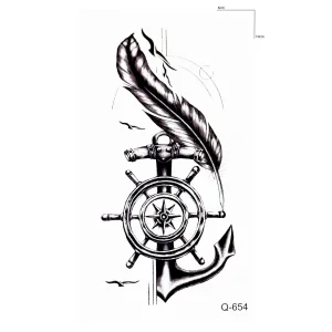 Çapa Pusula Geçici Dövme Tattoo
