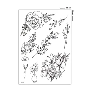 Çiçek Dövme Geçici Tattoo