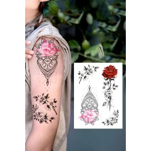 Çiçek Figürlü Geçici Dövme Tattoo