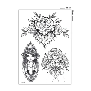 Çiçek Geçici Dövme Tattoo