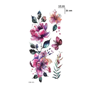 Çoklu Çiçek Geçici Dövme Tattoo