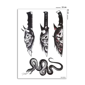 Devil Bıçak Geçici Dövme Tattoo