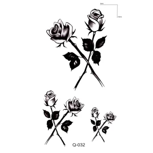 Dikenli Gül Mini Geçici Dövme Tattoo