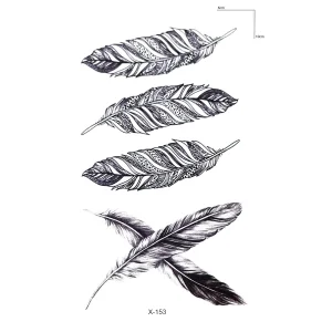 Dörtlü Tüy Mini Geçici Dövme Tattoo