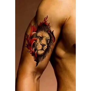 Geçici Aslan Figürlü Dövme Tattoo