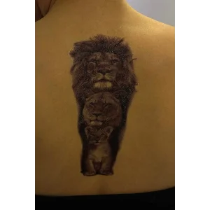 Geçici Aslan Figürlü Dövme Tattoo