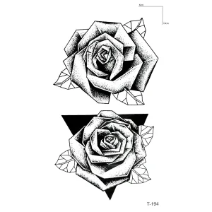 Geçici El Üstü Gül Dövme Tattoo