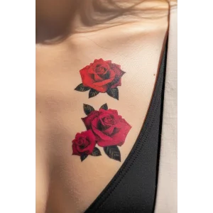 Geçici Gül Figürlü Mini Dövme Tattoo