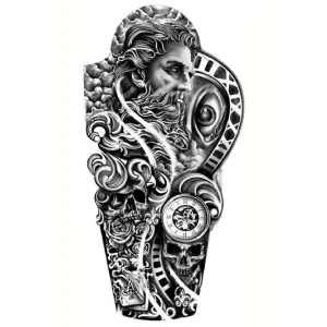 Geçici Karışık Figürlü Dövme Tattoo