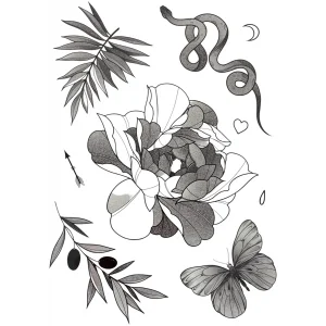 Geçici Karışık Figürlü Dövme Tattoo