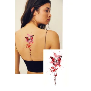Geçici Kelebek Figürlü Dövme Tattoo