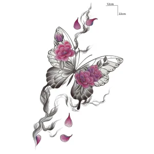Geçici Kelebek Figürlü Dövme Tattoo