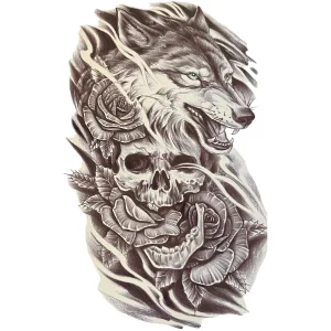 Geçici Kurt Figürlü Dövme Tattoo