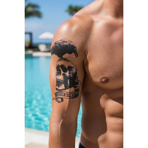 Geçici Kurukafa Dövme Tattoo