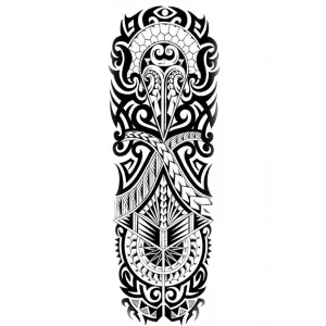 Geçici Tribal Figürlü Kol Dövmesi Tattoo