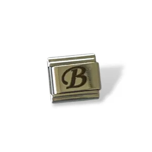 Gümüş Renk B Harf Çelik Nomination Charm (Tek)