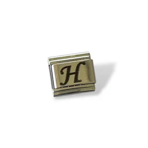 Gümüş Renk H Harf Çelik Nomination Charm (Tek)