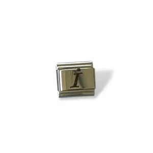 Gümüş Renk İ Harf Çelik Nomination Charm (Tek)
