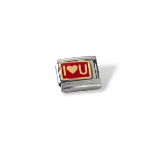 Gümüş Renk Kalp Figürlü Çelik Nomination Charm (Tek)