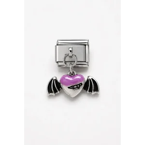 Gümüş Renk Kalp Figürlü Çelik Nomination Charm (Tek)
