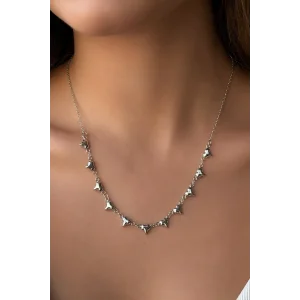 Gümüş Renk Kalp Figürlü Kolye