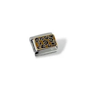 Gümüş Renk Leopar Desenli Çelik Nomination Charm (Tek)