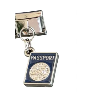 Gümüş Renk Pasaport Figürlü Çelik Nomination Charm (Tek)