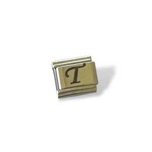 Gümüş Renk T Harf Çelik Nomination Charm (Tek)