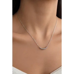 Gümüş Renk Top Detaylı Xuping Kolye