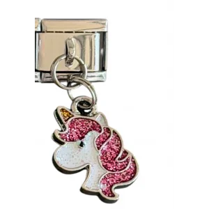 Gümüş Renk Unicorn Figürlü Çelik Nomination Charm (Tek)