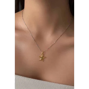 Gümüş Renk Yıldız  Figürlü Çelik Kolye