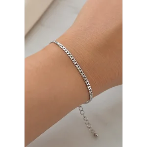 Gümüş Renk Zincir Çelik Bileklik (Unisex)