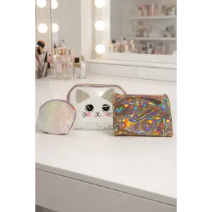 Holagram 3lü Makyaj Çantası