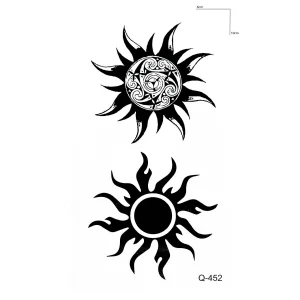 İkili Güneş Mini Geçici Dövme Tattoo