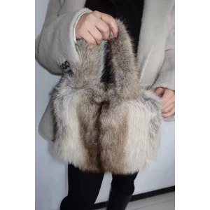 Kahverengi Peluş Kadın Çanta