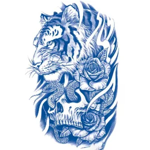 Kaplan Figürlü 12 Saat Sonra Kararan Geçici Dövme Tattoo