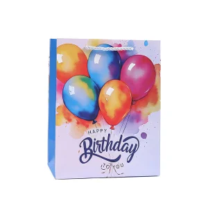 Karışık Renk Balon Figürlü Karton Çanta