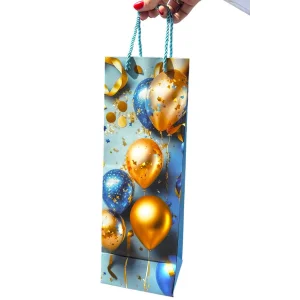 Karışık Renk Balon Figürlü Karton Çanta