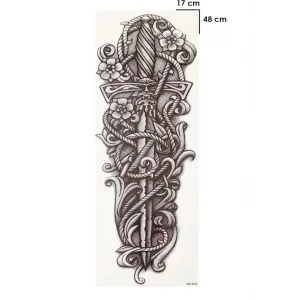 Kılıç Kol Dövme Geçici Tattoo