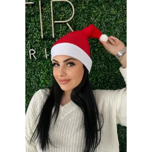 Kırmızı Renk Noel Baba Şapkası