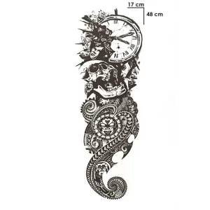 Kurukafa Kol Dövme Geçici Tattoo