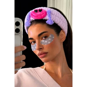 Lila  Renk Canavar Figürlü Peluş Saç Bandı