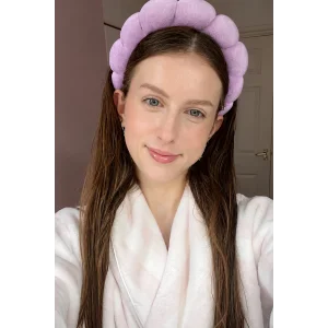 Mor Renk Spa Havlu Taç