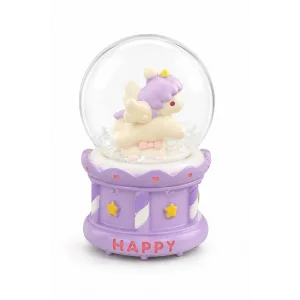 Mor Renk Unicorn Figürlü Işıklı Mini Kar Küresi