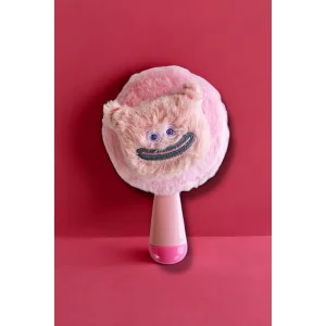 Pembe Renk Canavar Figürlü Peluş El Aynası