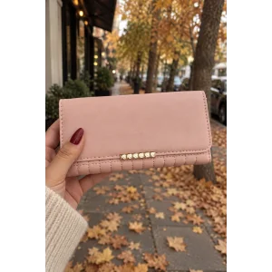Pembe Renk Kadın Deri Cüzdan